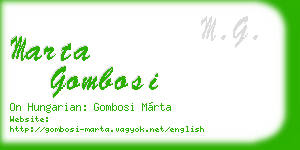 marta gombosi business card